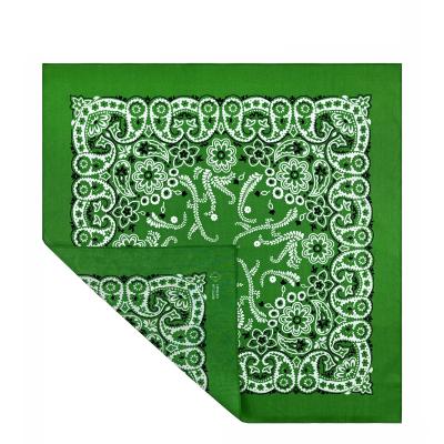 China Custom Oversized Paisley Cotton Scarves 70x70cm Large Square Bandanas Wholesale Breathable for sale