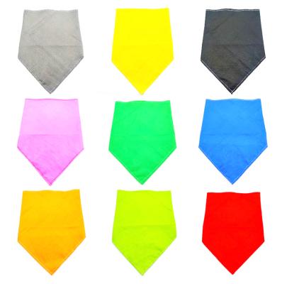 China Viable Wholesale Bulk Simple 100% Dog Triangle Bandanas Cotton Pet Solid Color Scarf Bibs for sale