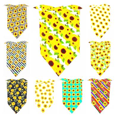 China Viable Dog Sunflower Bandana Triangle Bibs Scarf Accessories For Dogs Cats Pets for sale