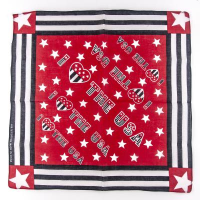 China Peel Bandanas Cotton Friendly Fanni Custom Printed Panuelos Star Multifunctional Square Head Scarf For Wholesale for sale