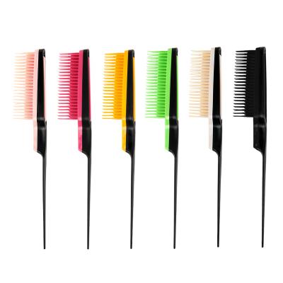 China New Salon Pointed Tail Hair Comb Plastic Hair Salon Home Smooth Styling for sale