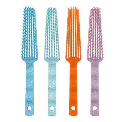 China Salon Wheat Straw Hair Home Scalp Massage Smooth Ribs Comb Hair Styling Tool for sale