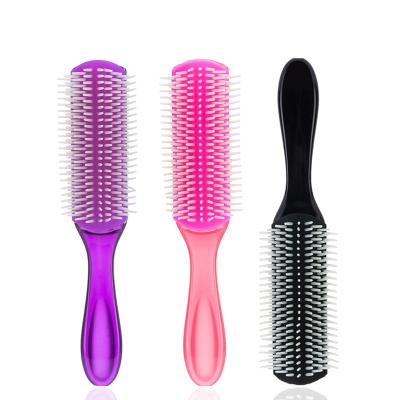 China Salon Hairdressing Nine-Row Rib Comb Straightening Massage Comb for sale