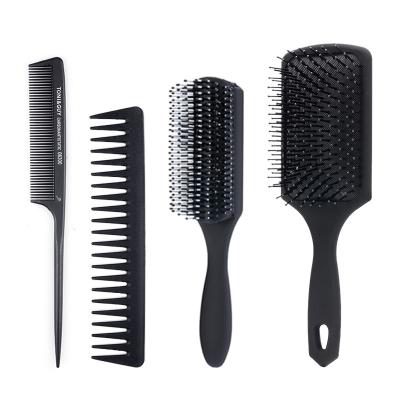 China 4 Piece Suit Salon Massage Salon Styling Comb Nine Row Comb Tip Tail Comb for sale