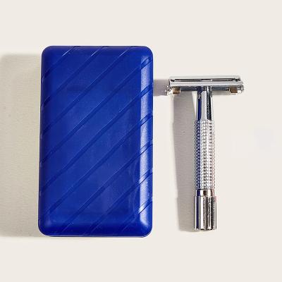 China Men's Portable Razor Manual Face Vintage Double Sided Stand for sale