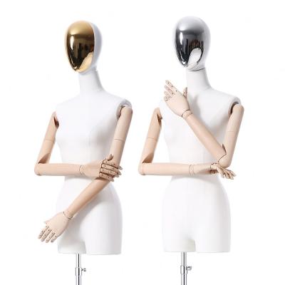 China With arms fashion boutique clothing store abstract dummy torso clothes female and male display mannequin with plated head for sale