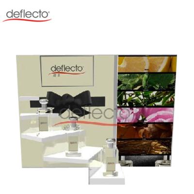 China Step design for hooks the attention of customers acrylic tiered cosmetic merchandiser displays for product promotions and tester samples for sale