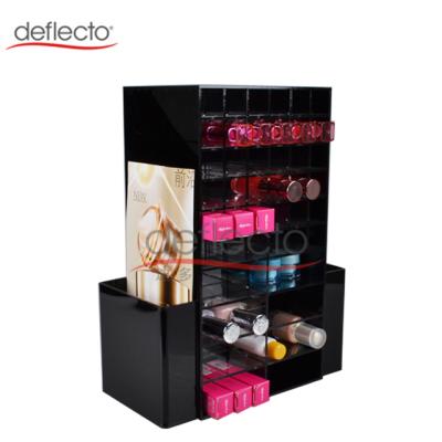 China Commercial or Home Use Retail Display Rack, Rotating Desktop Acrylic Lipstick and Cosmetic Organizer Holder for sale