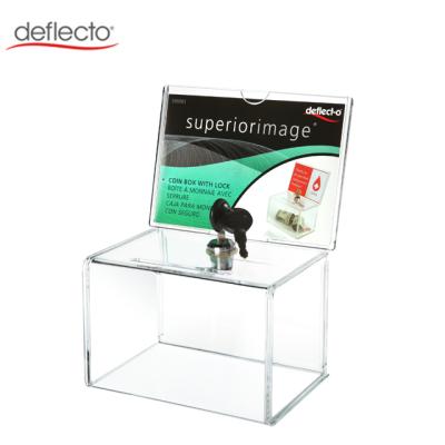 China Collect acrylic comment coin / donation box, suggestion box, comment box with 6