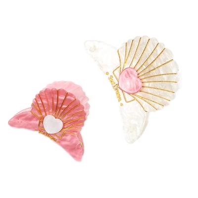 China New Eco-Friendly/Recyclable/Fancy Acetate Shell Hair Claw Multi Color Jaw Cut 6.4cm Small Size Hair Claw for sale