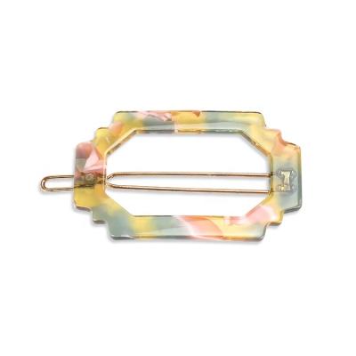 China Fashion Square Eco-Friendly/Recyclable/Fancy Hair Clips High Quality Acetate Hair Clips Wholesale Cheap Hairpin For Women for sale