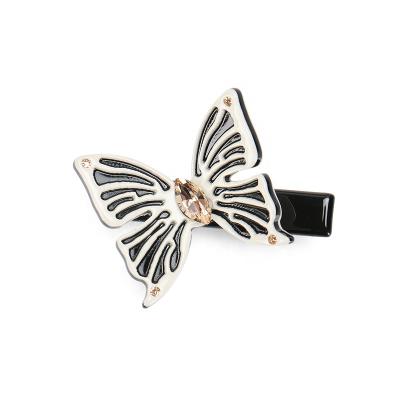 China Exquisite Luxury Rhinestone Butterfly Hair Clip Small Butterfly Child Butterfly Hair Clip Eco-Friendly/Recyclable/Fancy Hair Accessories Large for sale