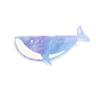 China Wholesale Cheap Animal Acrylic Alligator Hair Clip Whale Hair Accessories Korean Cute Dreamy Color Eco-friendly/Recyclable Hair Clip For Girls for sale