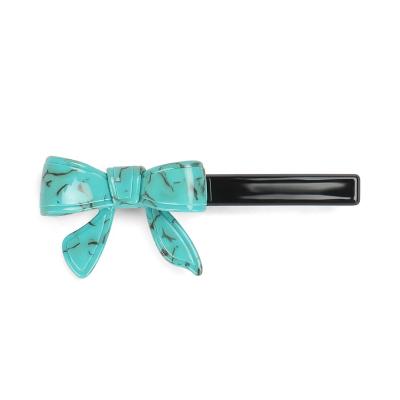 China Wholesale Cute Cheap Hair Clips Korean Eco-Friendly/Recyclable/Fancy Fashion Duck Clip Alligator Hair Clip Colorful Acrylic Bow Hair Clips For Girl for sale