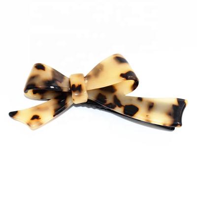 China Wholesale Cheap Hair Clips Cellulose Acetate Simple Bow Clip Eco-friendly/Recyclable/Fancy Hair Clips for sale