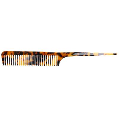 China Classic Tortoiseshell Eco-Friendly/Recyclable/Fancy Comb For Salon Barber Comb Cellulose Acetate Rat Tail Comb for sale