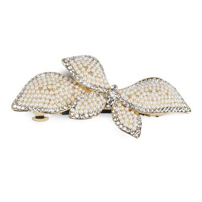 China High End Eco-Friendly/Recyclable/Fancy Metal Alloy Hair Clip With Pearl Hair Barrettes Cut Rhinestones Wedding Bridal Jewelry Women Hair Accessories for sale