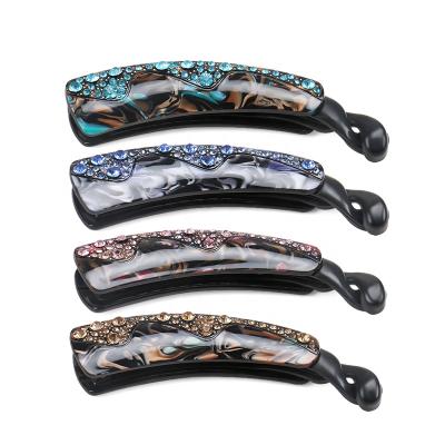 China Eco-Friendly/Recyclable/Fancy Women Premium Hair Accessory Acetate Banana Cut Classic Strong Big Hold Ponytail Clasp Clip Backing Custom for sale