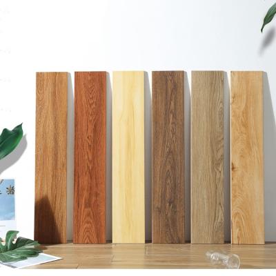 China Price 150x900mm Foshan Tiles Ceramic Tiles Rustic Wood Grain Design Faux Floor Plank Bathroom Floor Look Finish Wood for sale