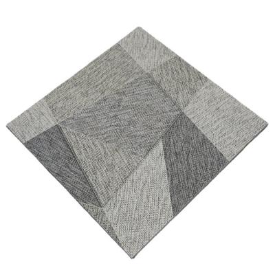 China Rustic Dark Gray Color Grain Imitation Fabric Porcelain Tiles Rustic Floor Tiles 600x600mm for sale