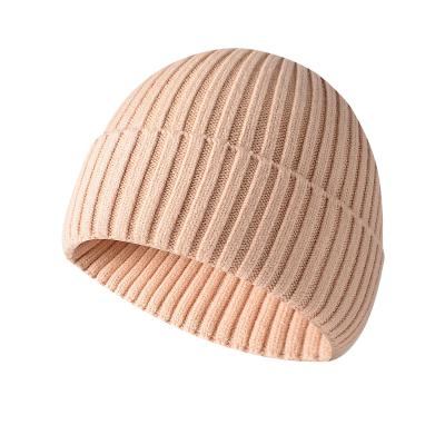 China Designer Custom Logo Woven Warm Knitted Winter Beanies Acrylic Outdoor Unisex Hats for sale