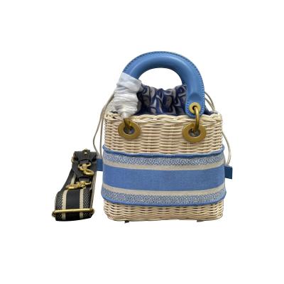 China Other Luxury Brand Handbags Bamboo Bags Bohemian Style Handmade Knit Summer Beach Bag With Logo Embroidery Decoration Tote Bags for sale