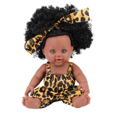 China Changeable Dressing 2021 New Design Wholesale Realistic African American Black Vinyl Plastic Curly Hair Baby Dolls For Kids for sale