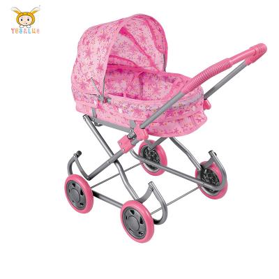 China Mini Toy Tusalmo Nice Funny Big Kids Play Carriage Girl Pink Plastic Baby for sale