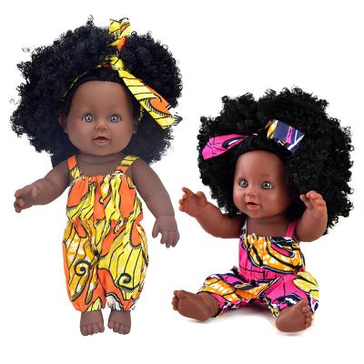 China Black Dolls Toy Wholesale Hot Sale Customized Changeable Dressing 12 Inch Black Dolls African American Black Baby Dolls For Baby for sale