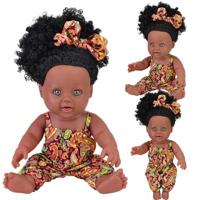 China Changeable Clothing China Manufacture 12inch Black Baby - Real Doll African American Doll For Kids Gift for sale