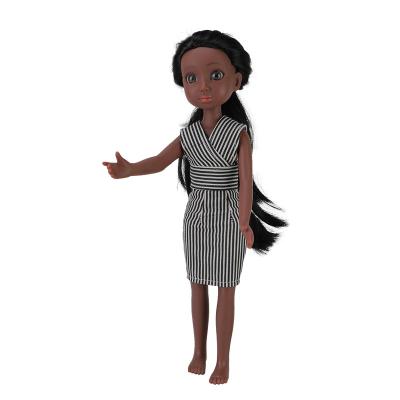 China Changeable Model Toy Dressing Style And China Material Factory Wholesale 13 Inch Black Vinyl Hot Sale Plastic Doll For Girls Gift for sale