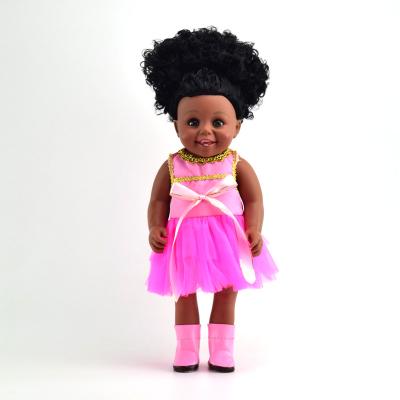 China Wholesale Dressing Changeable 16 Inch Africa American Black Baby Dolls For Kids Play for sale