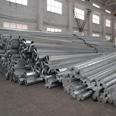 China Steel Electric Power Supplying Power Pole For 10kv 11kv 35kv Transmission Tower for sale