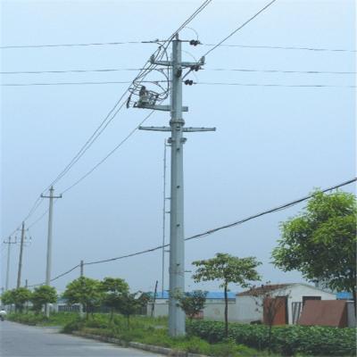 China Electric Power supply galvanized electric poles for power transmission for sale