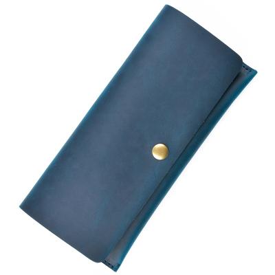 China 2021 fashion custom card holder clutch bag wholesale genuine leather simple wallet long for sale