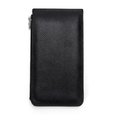 China 2021 Fashion Custom Vintage Crazy Horse Wallet Leather Men Long Card Holder Wallet for sale