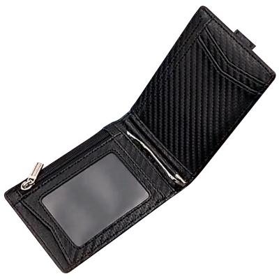 China Hold Money Cash + Black Money Clip Carbon Fiber Wallet Men Large Capacity Rfid Card Holders Outdoor for sale