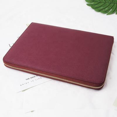 China GENUINE LEATHER Genuine Leather Zipper Laptop Sleeve Bag Unisex Custom for sale