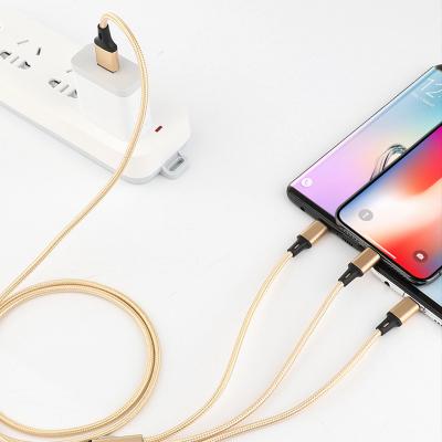 China Quickly Charging USB 3.0 USB Type C To 3.5mm 2.4A 3 In 1 Data Cable for sale