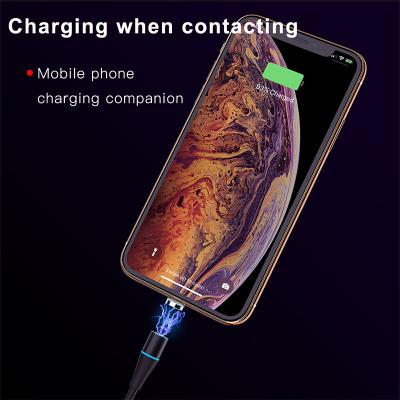 China USB 3.0 Fast Charging + 1m Data Transfer Mobile Phone 3 In 1 Micro Magnetic Braided Charging Magnetic USB Cable 3 in1 Fast Charger Cable High Quality Line for sale