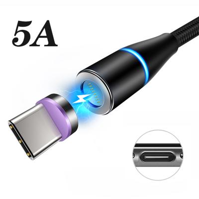 China USB 3.0 Quick Charge + 540 Magnetic Data Transfer Rotetion Cable Charge + 2.4a Micro Data Transfer 2.4a Type C Magnetic Charging Cable 540 Degree Free for sale