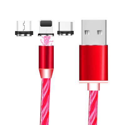 China USB 2.0 Magnetic USB Charging Cable Charging Magnetic Led Mobile Charger For Type C USB Android iPhone Cable for sale