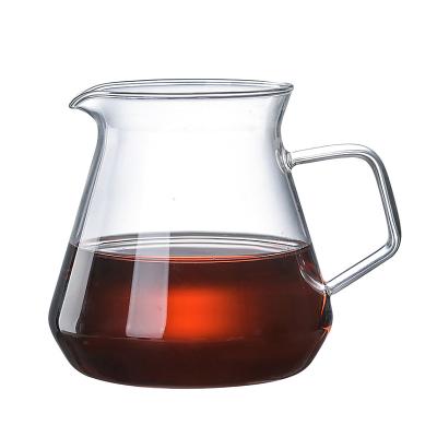 China WITH LID new design high borosilicate heat resistant glass coffee slice jar for hot and cold coffee for sale