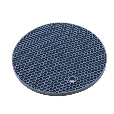 China Viable Round Heat Resistant Silicone Thicken Non-slip Mat Drink Cup Coasters Pot Holder Table Place Mat Kitchen Accessories for sale