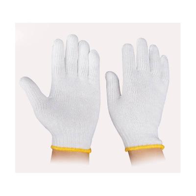 China Breathable Cheap White Anti Static Yarn Hand Household Cleaning Knitted Cotton Safety Gloves for sale