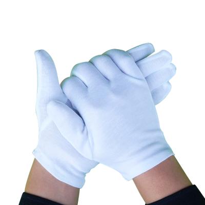 China Hot Selling Breathable Anti Static Work Protection Chat Driver White Cotton Gloves Auto Repair Work Gloves for sale