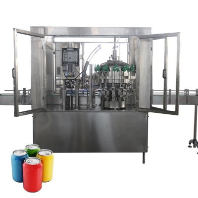 China Automatic Seam Sealing Line PET Aluminum Beverage Soda Beer Can Liquid Filling Beverage Price Machine for sale