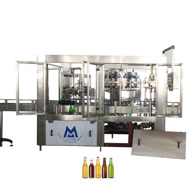 China Small Automatic Food Fill Water Sparkling Vodka Wine Beer Capping Plastic Glass Bottle Filling Machine for sale