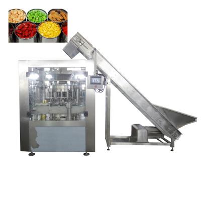 China Food Weight Metal Tin Can Food Bean Granule Corn Automatic Canning Capping Sealing Filling Machine for sale