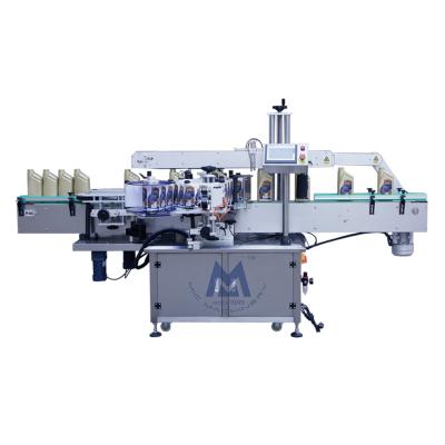 China Fully Automatic Double Side Food Square Plastic Flat Oval Bottle Self Adhesive Labeling Machine for sale